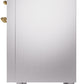 ILVE Nostalgie II 48" Dual Fuel Propane Gas Range in Stainless Steel with Brass Trim, UP48FNMPSSGLP