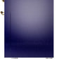 ILVE Nostalgie II 36" Induction Range with Element Stove and Electric Oven in Blue with Brass Trim, UPI366NMPMBG