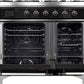 ILVE Majestic II 40" Dual Fuel Propane Gas Range in Glossy Black with Chrome Trim, UMD10FDNS3BKCLP