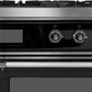 ILVE Majestic II 40" Dual Fuel Propane Gas Range in Glossy Black with Chrome Trim, UMD10FDNS3BKCLP
