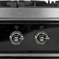 ILVE Majestic II 40" Dual Fuel Propane Gas Range in Glossy Black with Chrome Trim, UMD10FDNS3BKCLP