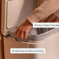 Caraway 45L Slim Step Trash Can in Cream