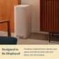 Caraway 45L Slim Step Trash Can in Cream
