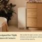Caraway 45L Slim Step Trash Can in Cream