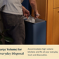 Caraway 45L Slim Step Trash Can in Cream