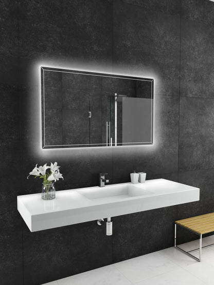 Paris Mirror 48" x 28" Rectangle Athena Dual Lighted Mirror 6000K
