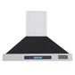 Kucht Professional 36" Wall Mount Range Hood 900 CFM in Black, KRH3615-K