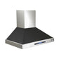 Kucht Professional 30" Wall Mount Range Hood 900 CFM in Black, KRH3015-K