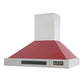 Kucht Professional 30" Wall Mount Range Hood 900 CFM in Red, KRH3015-R