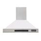 Kucht Professional 36" Wall Mount Range Hood 900 CFM in White, KRH3615-W