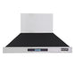 Kucht Professional 48" Wall Mount Range Hood 1,200 CFM in Black, KRH4815-K