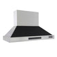 Kucht Professional 48" Wall Mount Range Hood 1,200 CFM in Black, KRH4815-K