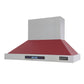 Kucht Professional 48" Wall Mount Range Hood 1,200 CFM in Red, KRH4815-R