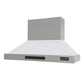 Kucht Professional 48" Wall Mount Range Hood 1,200 CFM in White, KRH4815-W