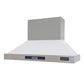 Kucht Professional 48" Wall Mount Range Hood 1,200 CFM in White, KRH4815-W