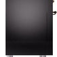 ILVE Nostalgie II 36" Dual Fuel Propane Gas Range in Glossy Black with Bronze Trim, UP36FNMPBKBLP