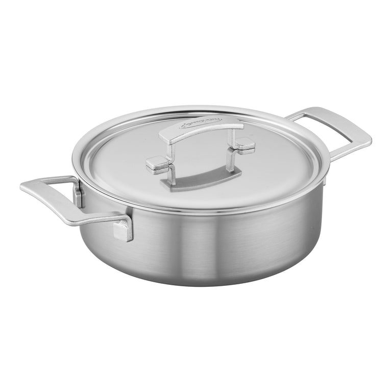 Demeyere 4 Qt. Stainless Steel Deep Sauté Pan, Industry Series