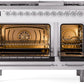 ILVE Nostalgie II 48" Dual Fuel Natural Gas Range in White with Chrome Trim, UP48FNMPWHC