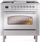 ILVE Nostalgie II 36" Dual Fuel Propane Gas Range in Stainless Steel with Chrome Trim, UP36FNMPSSCLP