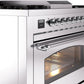 ILVE Nostalgie II 36" Dual Fuel Propane Gas Range in Stainless Steel with Chrome Trim, UP36FNMPSSCLP