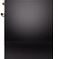 ILVE Nostalgie II 30" Dual Fuel Natural Gas Range in Black with Brass Trim, UP30NMPBKG