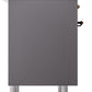 ILVE Nostalgie II 36" Induction Range with Element Stove and Electric Oven in Matte Graphite with Bronze Trim, UPI366NMPMGB