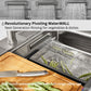 FORNO Acqua 48" Drop-In/Undermount 3 Level Workstation Sink, 2 Faucets, Glass Rinser in Stainless Steel, J-WP30