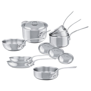 Mauviel 1830 M'COOK 5-Ply 12-Piece Cookware Set With Cast Stainless Steel Handles