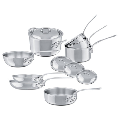 Mauviel 1830 M'COOK 5-Ply 12-Piece Cookware Set With Cast Stainless Steel Handles