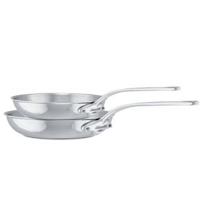 Mauviel 1830 M'COOK 5-Ply 2-Piece Frying Pan Set With Cast Stainless Steel Handles
