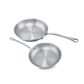 Mauviel 1830 M'COOK 5-Ply 2-Piece Frying Pan Set With Cast Stainless Steel Handles