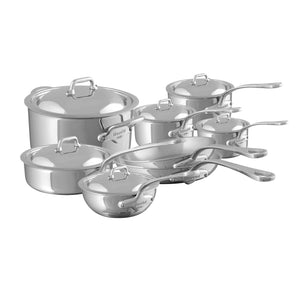 Mauviel 1830 M'COOK 5-Ply 14-Piece Cookware Set With Cast Stainless Steel Handles