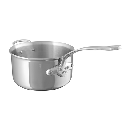 Mauviel 1830 M'COOK 5-Ply Sauce Pan With Helper Handle, Cast Stainless Steel Handle