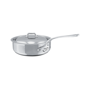 Mauviel 1830 M'COOK 5-Ply Sauté Pan With Lid, Cast Stainless Steel Handle