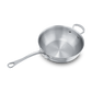 Mauviel 1830 M'COOK 5-Ply Chef Pan With Helper Handle, Cast Stainless Steel Handle, 5.5-Qt