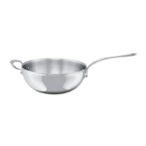 Mauviel 1830 M'COOK 5-Ply Chef Pan With Helper Handle, Cast Stainless Steel Handle, 5.5-Qt