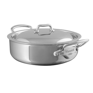Mauviel 1830 M'COOK 5-Ply Rondeau With Lid, Cast Stainless Steel Handle