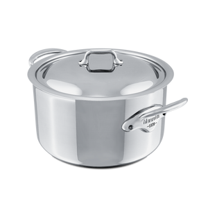 Mauviel 1830 M'COOK 5-Ply Stewpan With Lid, Cast Stainless Steel Handles