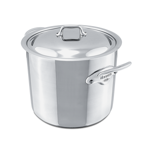 Mauviel 1830 M'COOK 5-Ply Stockpot With Lid, Cast Stainless Steel Handles, 9.7-Qt