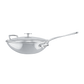 Mauviel 1830 M'COOK 5-Ply Wok With Long Handle, Cast Stainless Steel, 5-qt