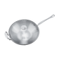 Mauviel 1830 M'COOK 5-Ply Wok With Long Handle, Cast Stainless Steel, 5-qt