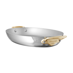 Mauviel 1830 M'COOK B 5-Ply Oval Pan With Brass Handles