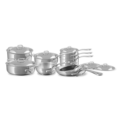 Mauviel 1830 M'COOK 5-Ply 16-Piece Cookware Set With Cast Stainless Steel Handles