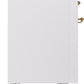 ILVE Nostalgie II 48" Induction Range with Element Stove and Electric Oven in White with Brass Trim, UPI486NMPWHG