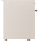 ILVE Nostalgie II 60" Dual Fuel Propane Gas Range in Antique White with Chrome Trim, UP60FSNMPAWCLP