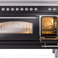 ILVE Nostalgie II 48" Induction Range with Element Stove and Electric Oven in Black with Chrome Trim, UPI486NMPBKC