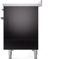 ILVE Nostalgie II 48" Induction Range with Element Stove and Electric Oven in Black with Chrome Trim, UPI486NMPBKC