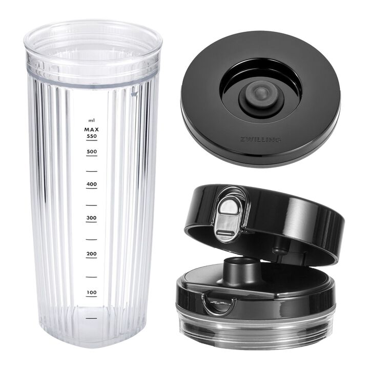 ZWILLING Enfinigy Personal Blender Jar with Drinking and Vacuum Lid in Black