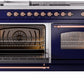 ILVE Nostalgie II 60" Dual Fuel Propane Gas Range in Blue with Copper Trim, UP60FSNMPMBPLP