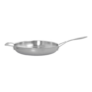 Demeyere 12.5" Stainless Steel Fry Pan with Helper Handle, Industry Series